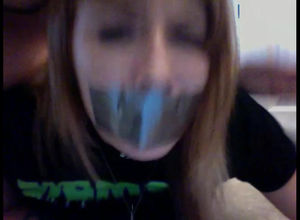 Gf with a taped facehole boinked from