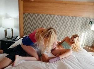 An angry roomie instructs maiden blondes