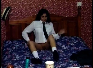Desi girl student  her labia with